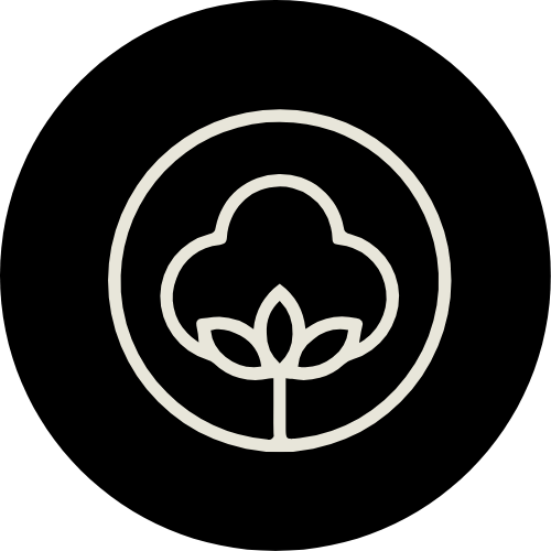 Imagen de fondo obscuro con un icono de algodón.
