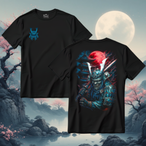 Playera negra de guerrero estilo oriental